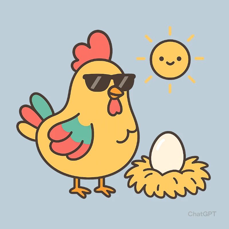 chicken laid an egg