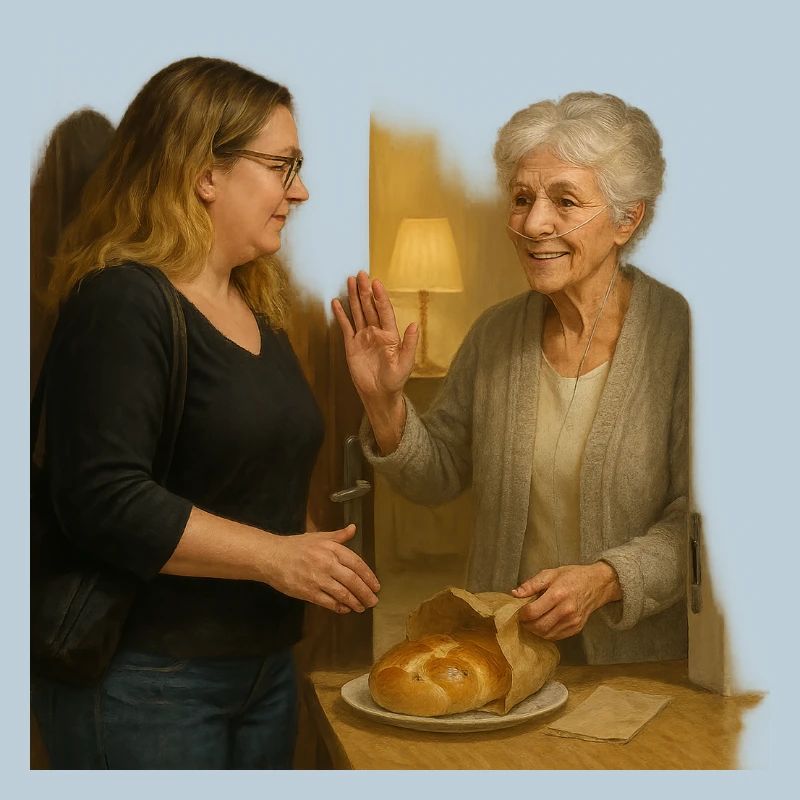 Scène de quartier conviviale