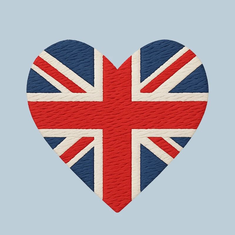 Coeur Drapeau Union Jack Uk