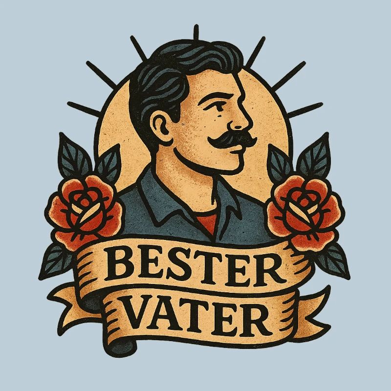 Bester Vater Retro Tattoo