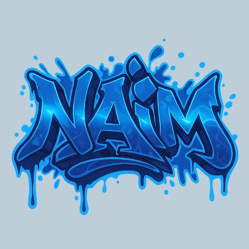 Graffiti  NAIM Prénom cadeau idéal imprimable sur 