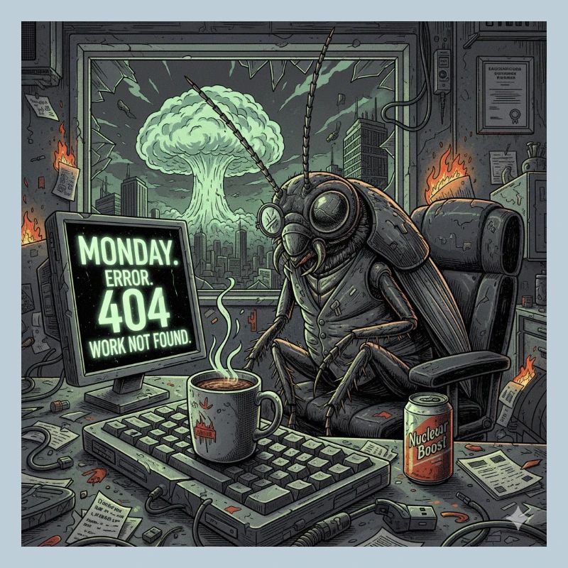 Post-Apocalyptic Monday - Roach Office Crisis