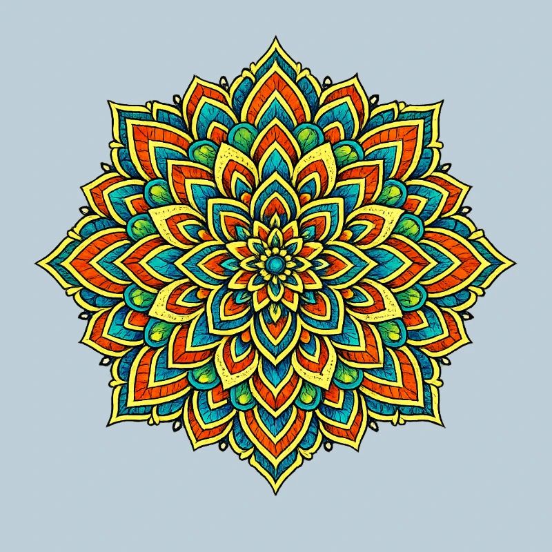 Mandala coloré – Harmonie et équilibre
