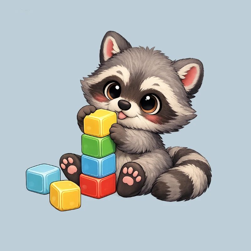 Baby Oskar with building blocks