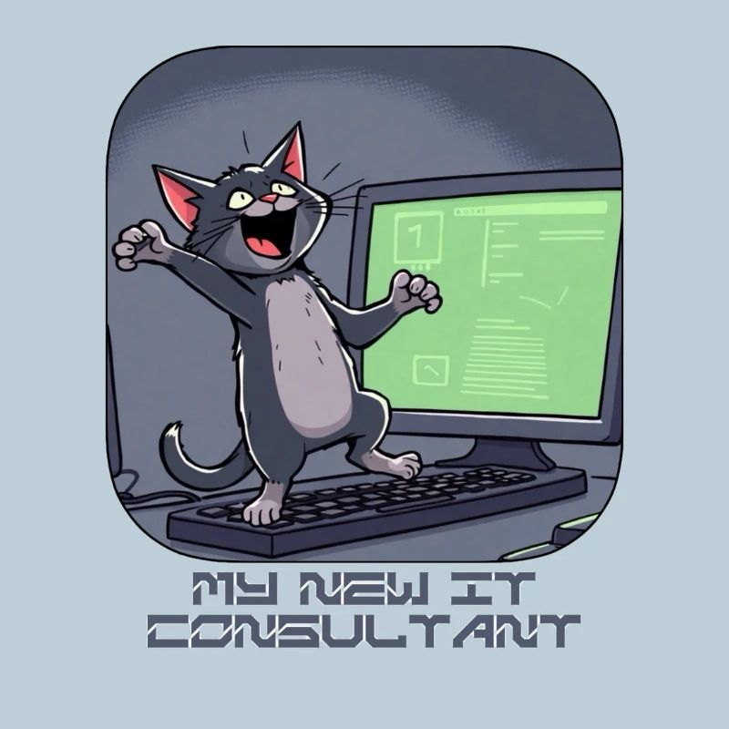 Chat informatique à l’ordinateur