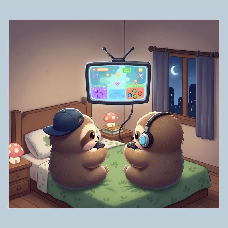 Sloth Night Gamer