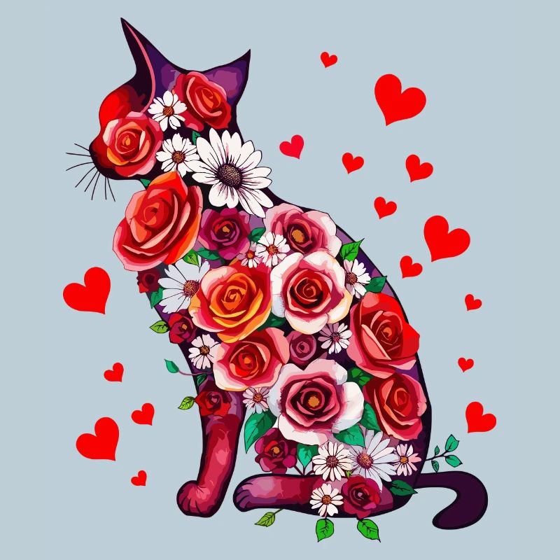 Fleurs Chat