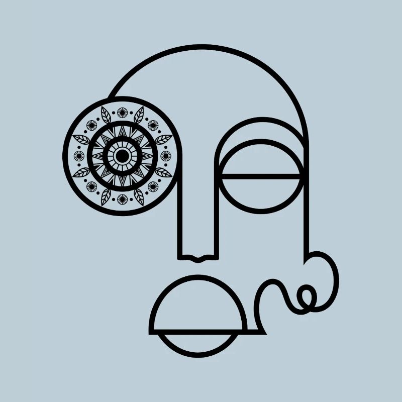 Visage abstrait / Visage abstrait moderne
