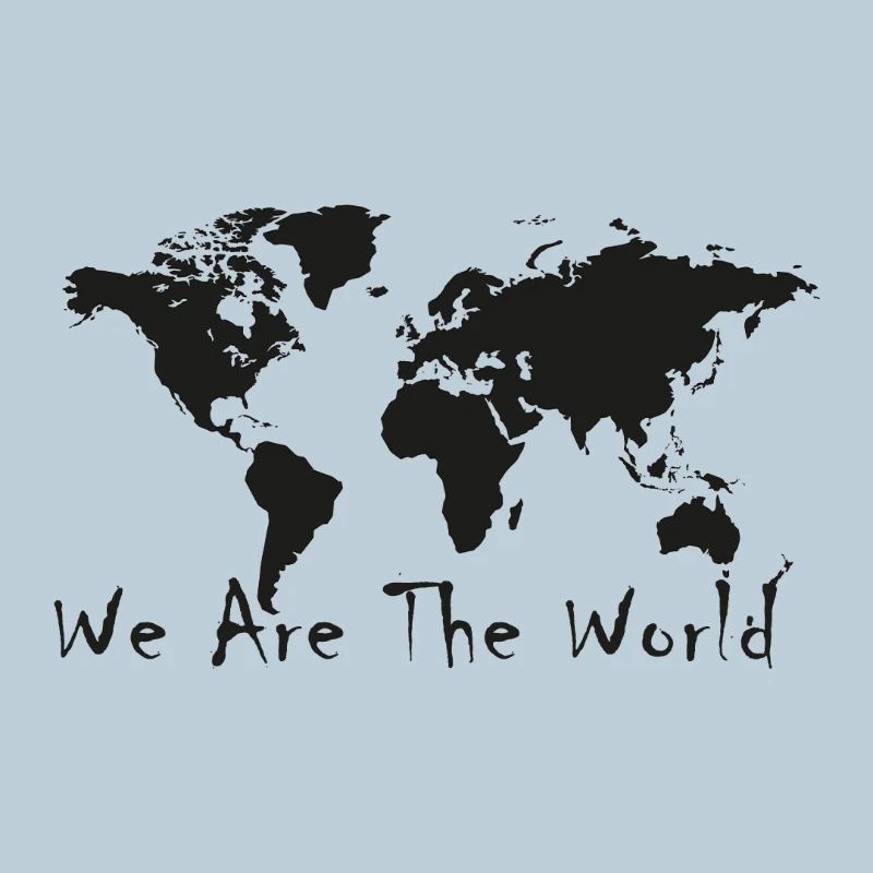 World Unity Map Silhouette