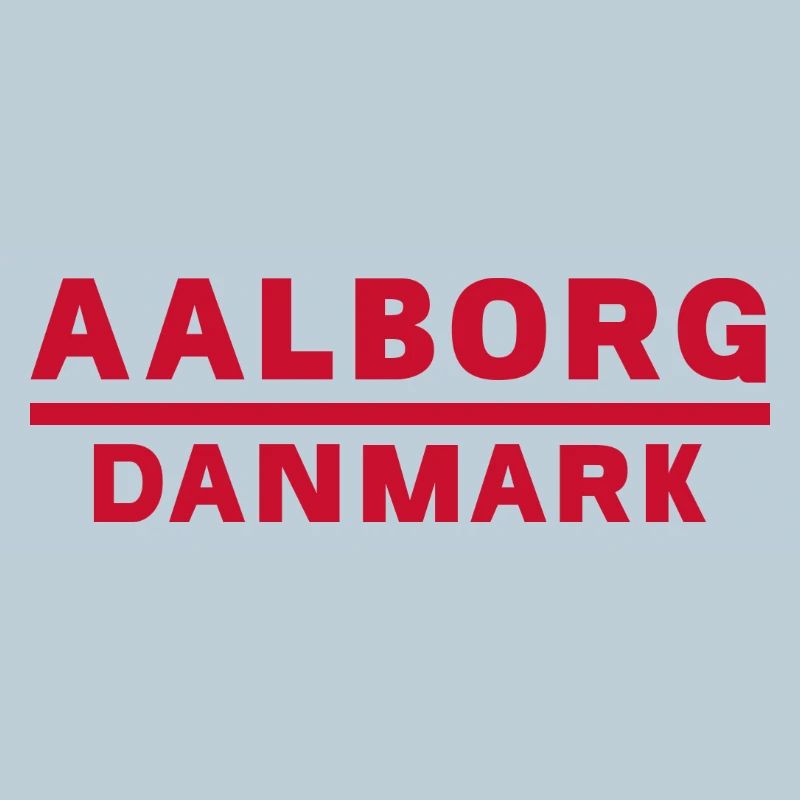 Aalborg Dänemark Rotes Textdesign