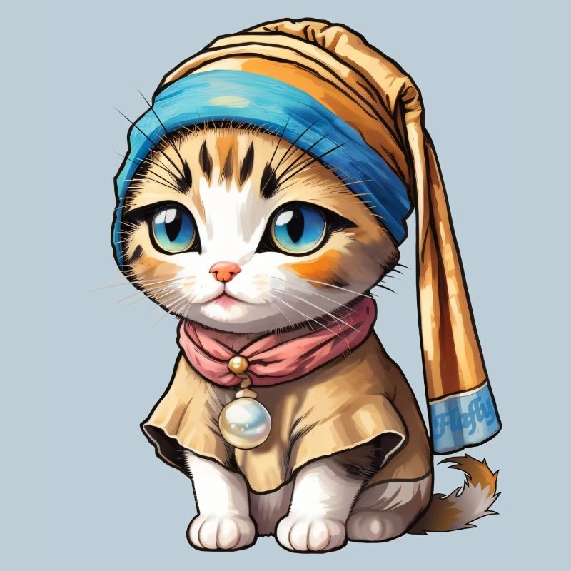Chaton avec perle