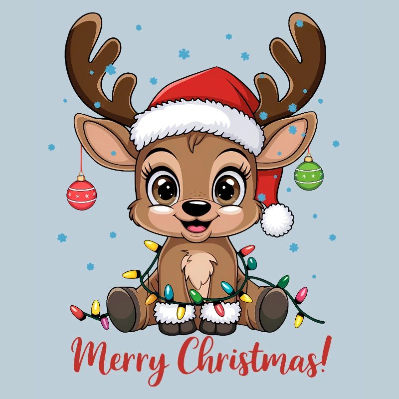 Süßer Rentier Weihnachtspullover Merry Christmas