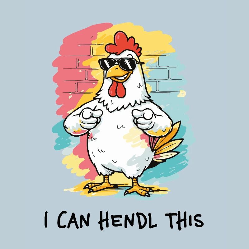 I Can Hendl This – Dialect Pun Chicken Rooster