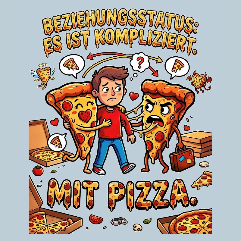 Beziehungsstatus Es ist kompliziert mit Pizza