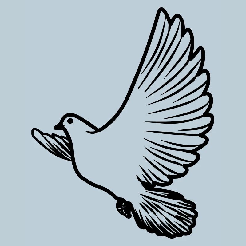Transparent peace dove