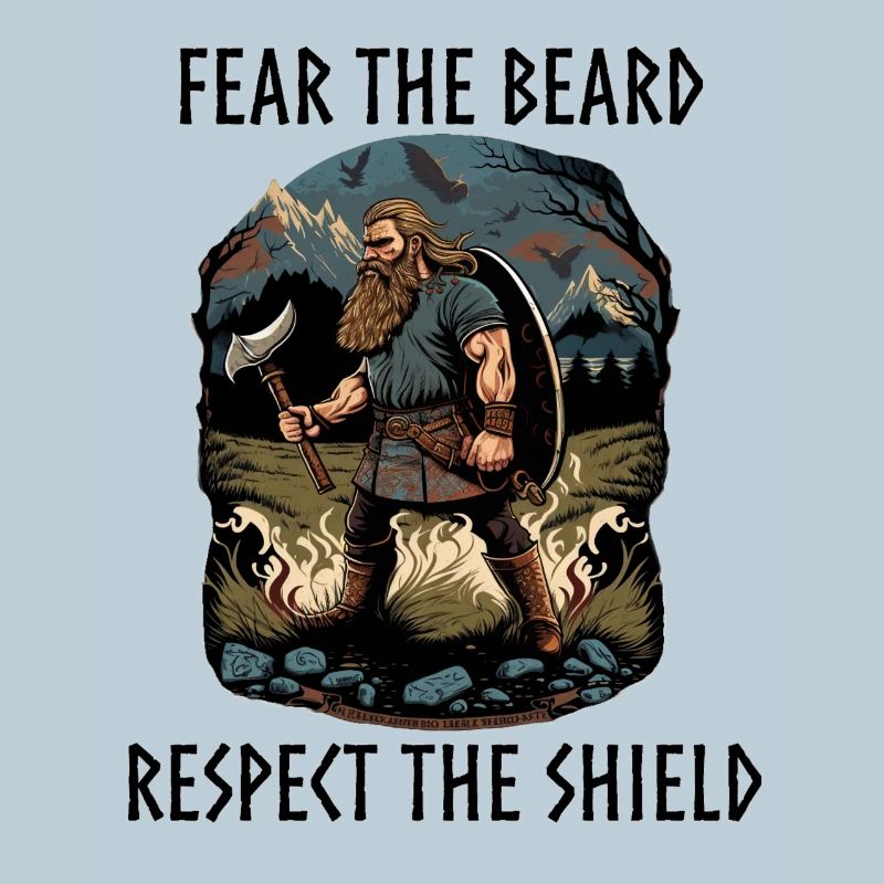 Viking with axe and shield