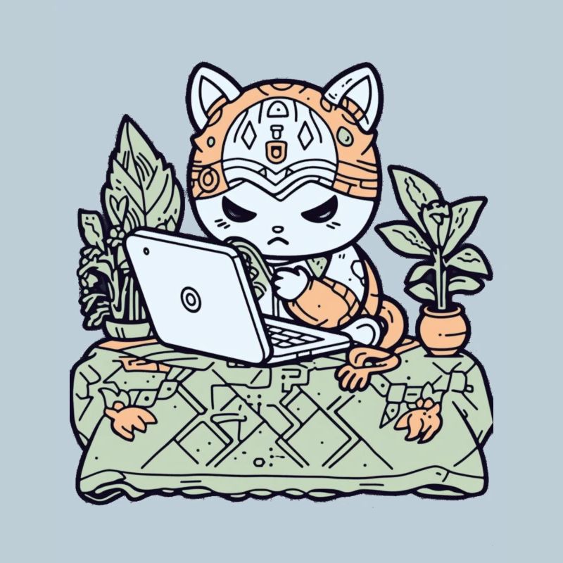 Tech Cat in Garden Armor