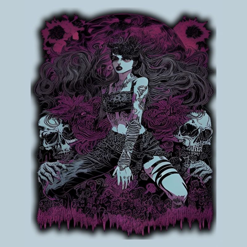 Dark Enchantress with Skull Elements