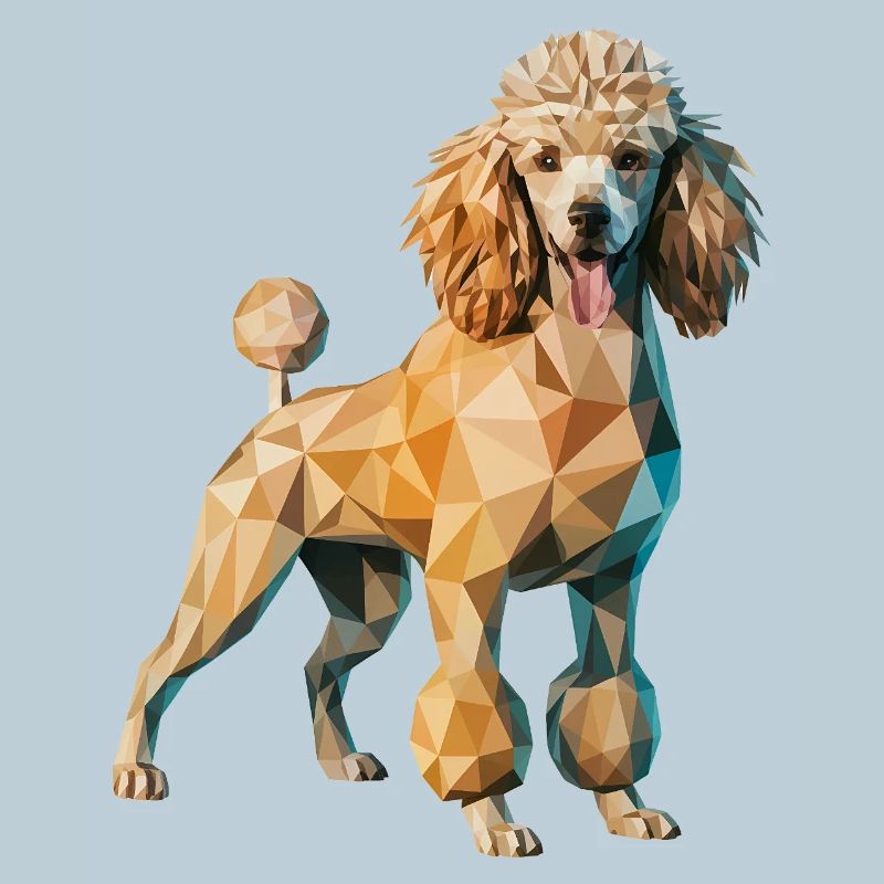 Pudel - Cooles Low Poly Logo