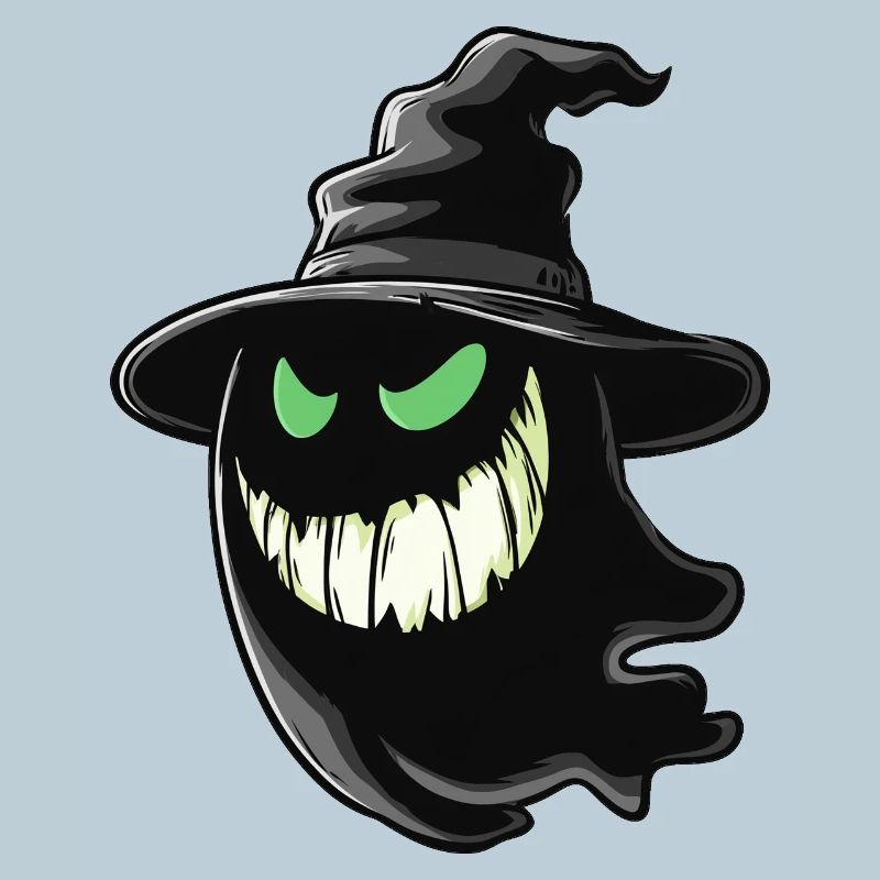 fantôme avec sourire, spectre errant, apparition