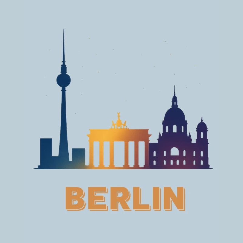Berlin Skyline Gradient