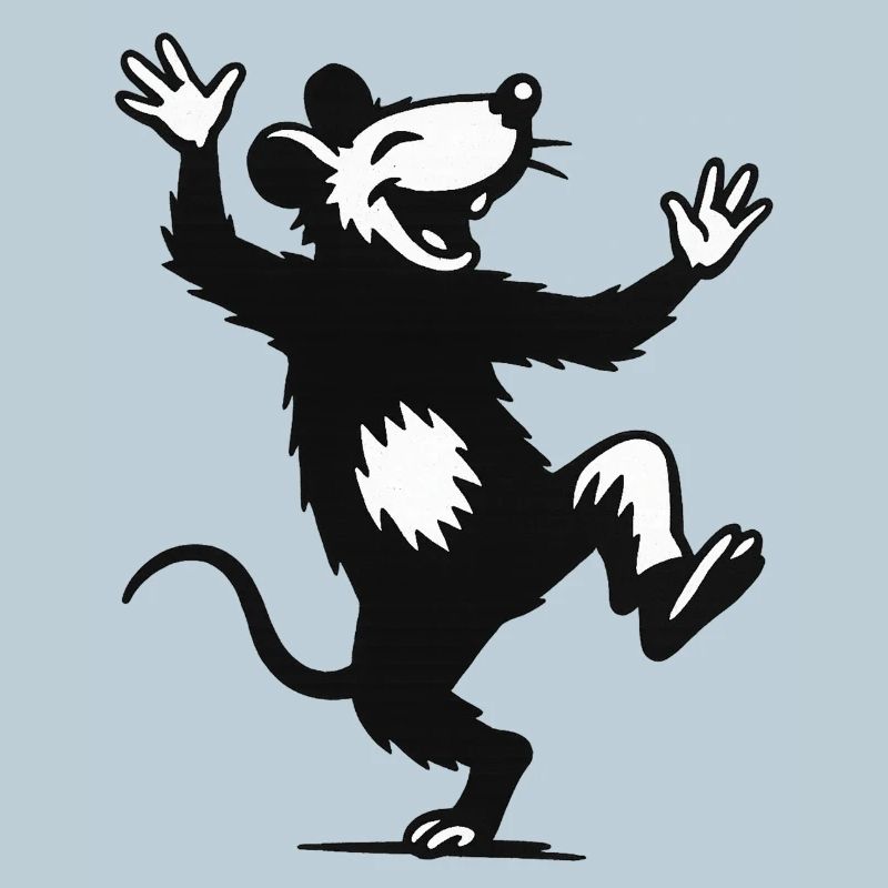 Cheerful dancing mouse