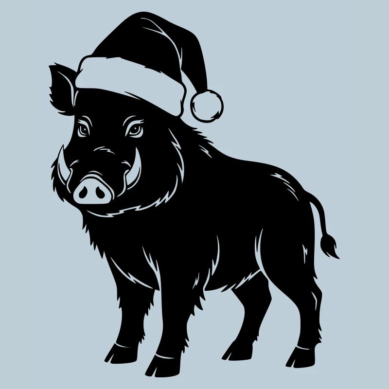 Weihnachts-Wildschwein Vector
