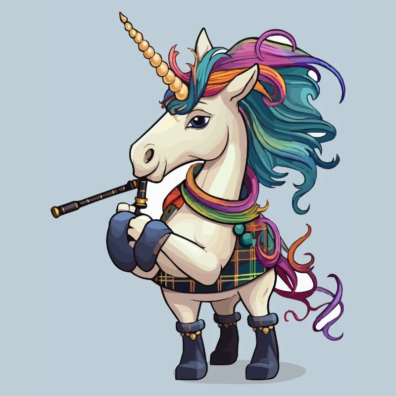 Bunter Einhorn Dudelsack
