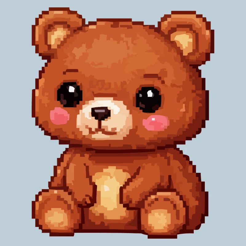 Teddy Bear Pixel Comic