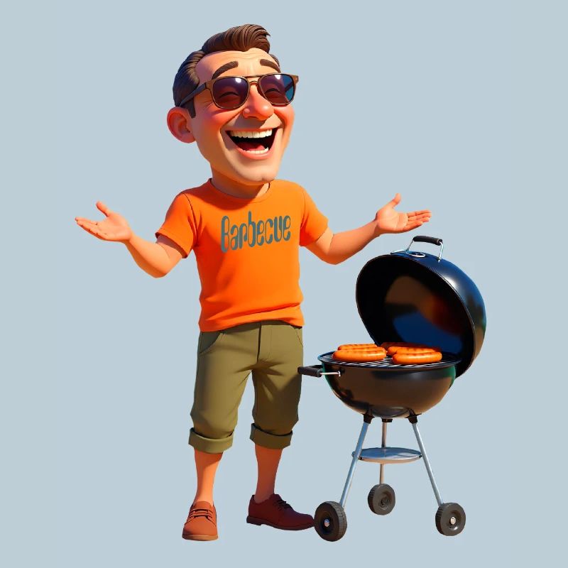 Grilling sausages