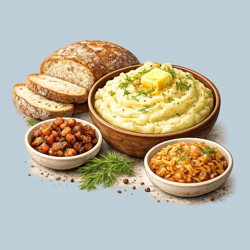 Mashed potatoes with shkvarki