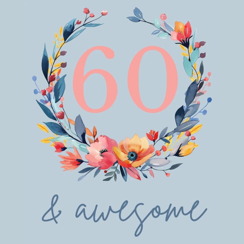 60 & awesome! customizable
