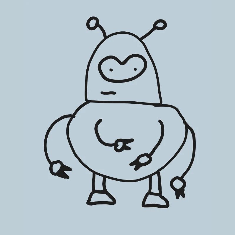 Dooddly Alien Robot Doodle
