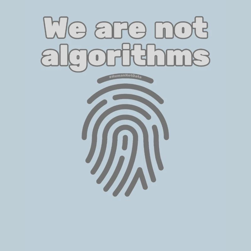 Humans Instead of Algorithms – Statement T-Shirt