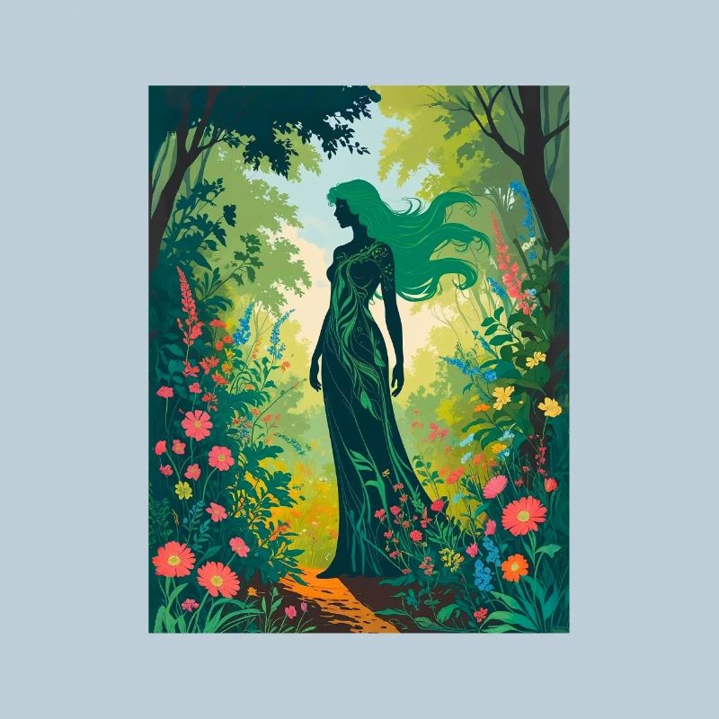 Mère Nature dans la forêt enchantée
