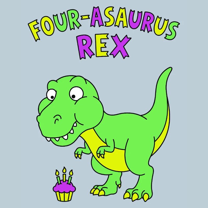 Four-asaurus Rex 4 Geburtstag