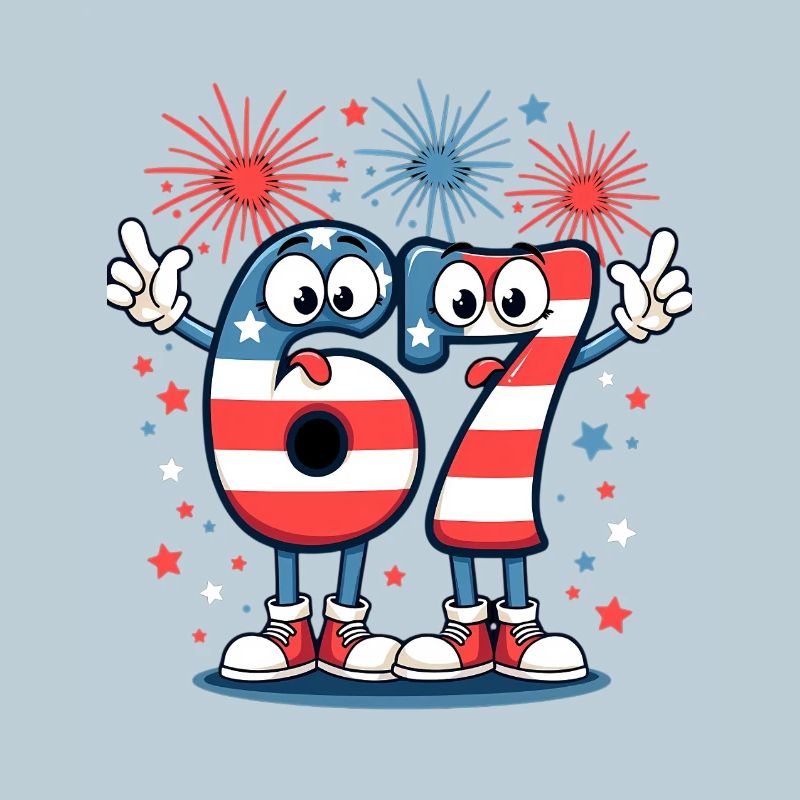 US Flag 67 Memes Six Seven