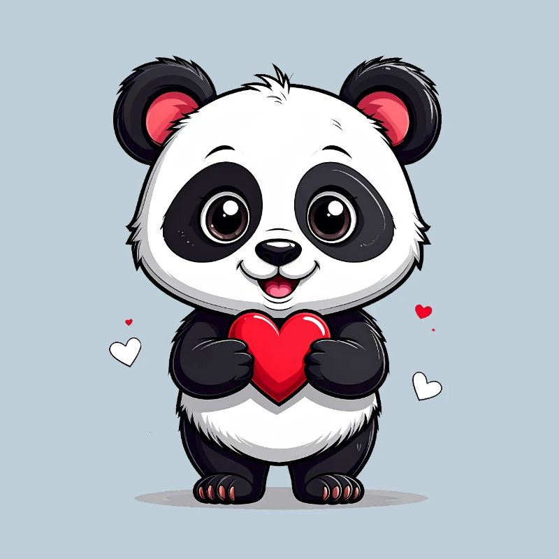 Panda mit Herz