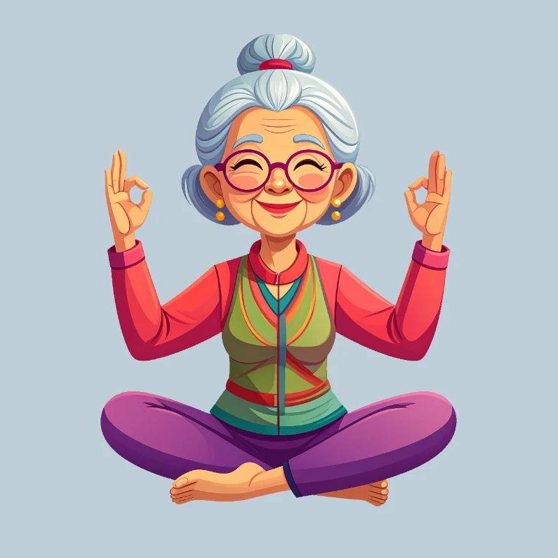 Grandma meditates