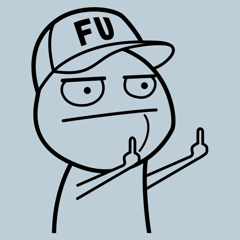 FU Meme avec casquette de baseball (couleur changeable)