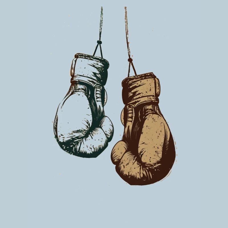 Gants de boxe suspendus à la conception des cordons