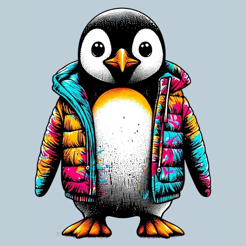 Penguin with jacket jacket