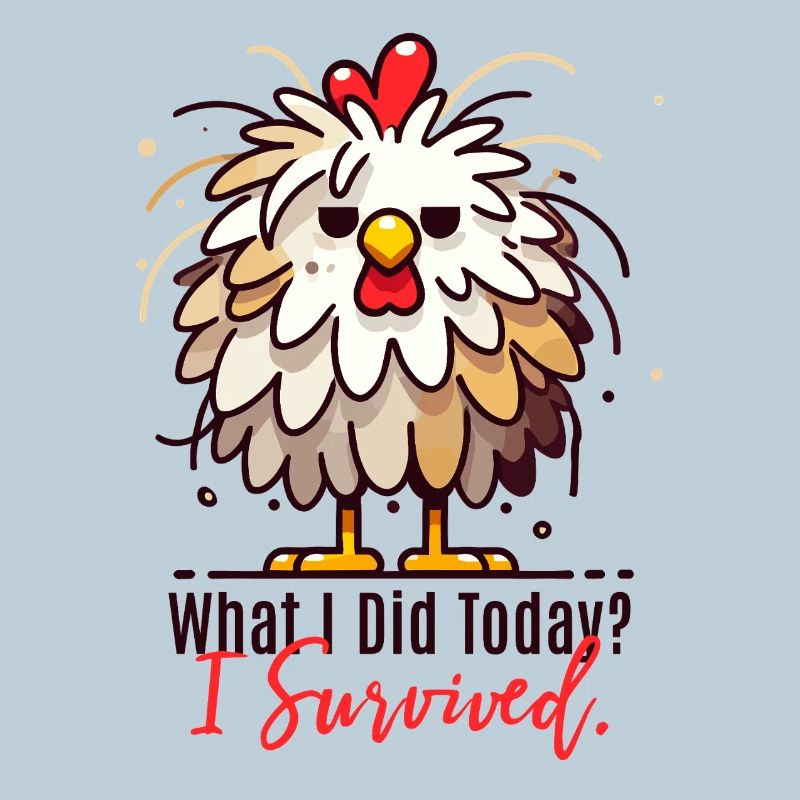 Funny Survival Chicken – Survived Today!