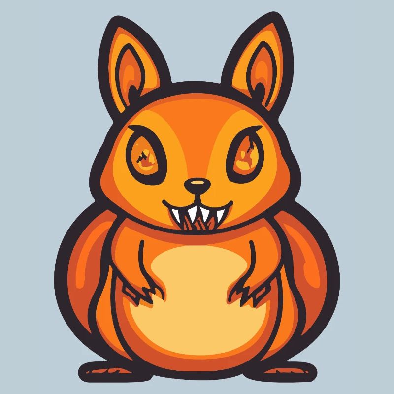 Eichhörnchen Halloween Comic Lustig