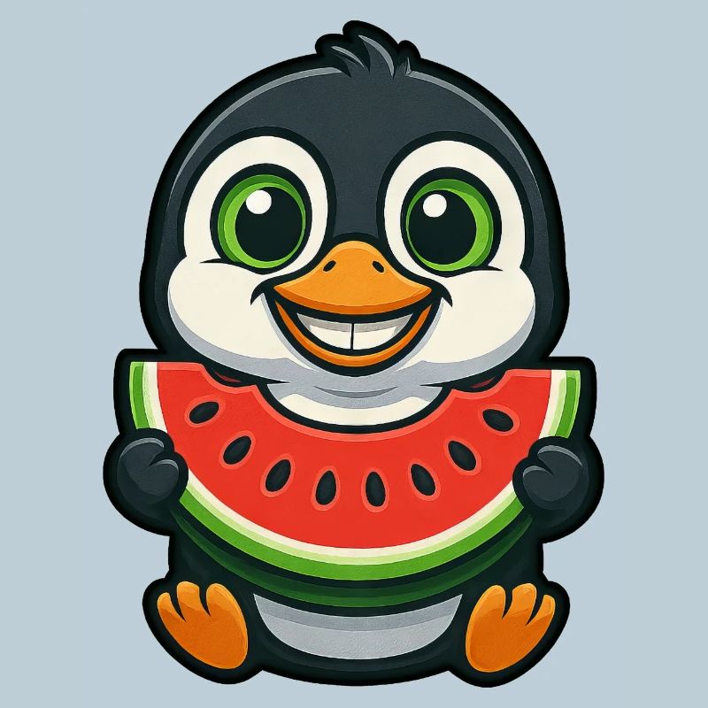 Pingouin à la pastèque Jour d’été fruité