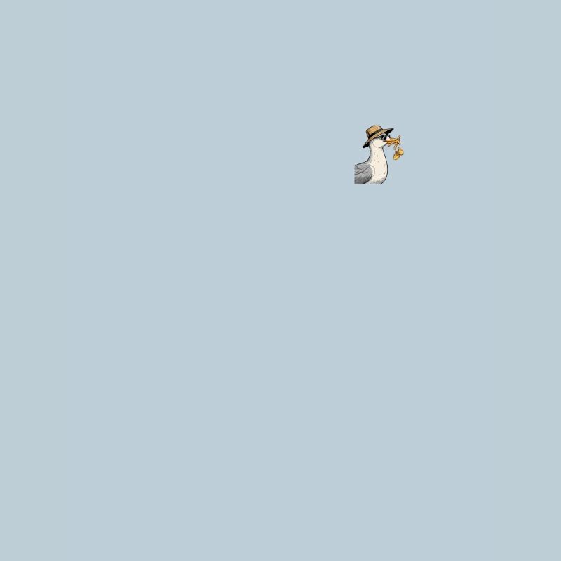 Funny seagull stealing chips