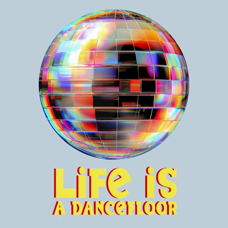 Globe disco aux couleurs vives