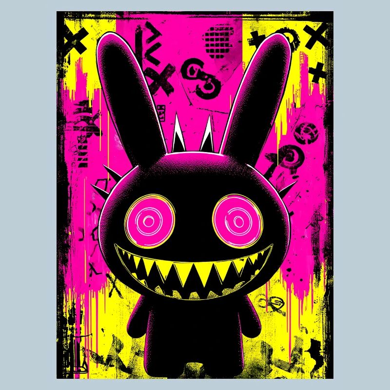Retro Neon Bunny
