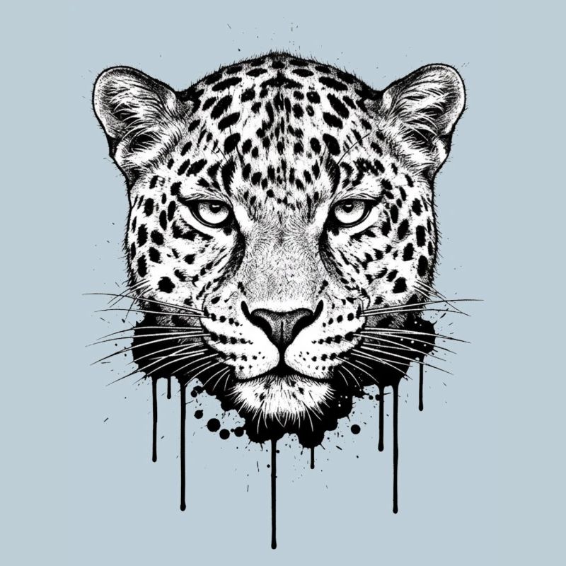 Leopard Head Illustration