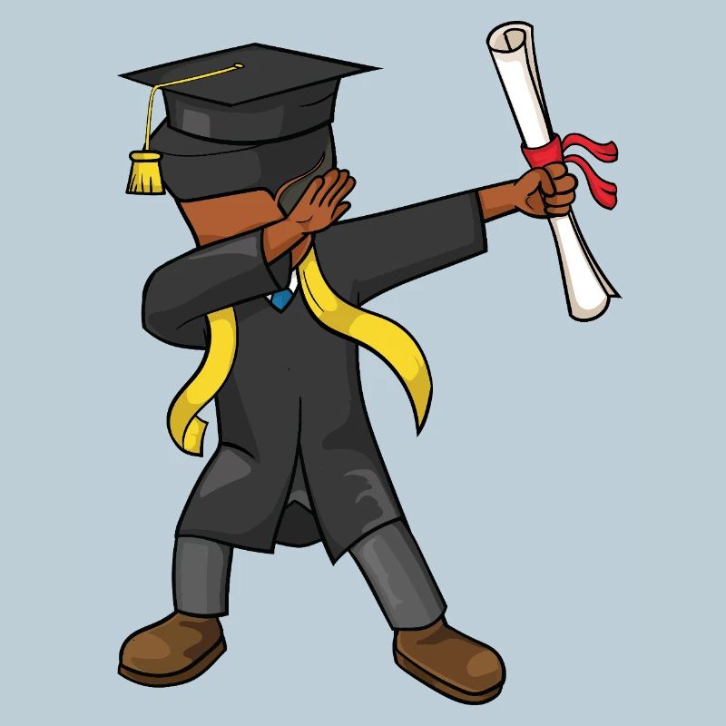 Afro Boy Dabbing Graduation Class 2026